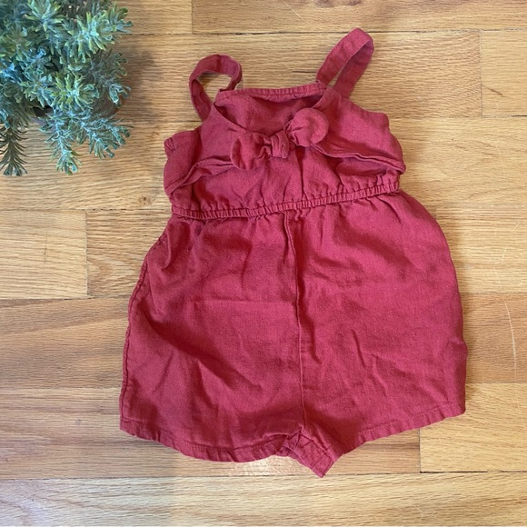 4/$21 18-24M Old Navy Romper Red with Bow - Picture 1 of 2